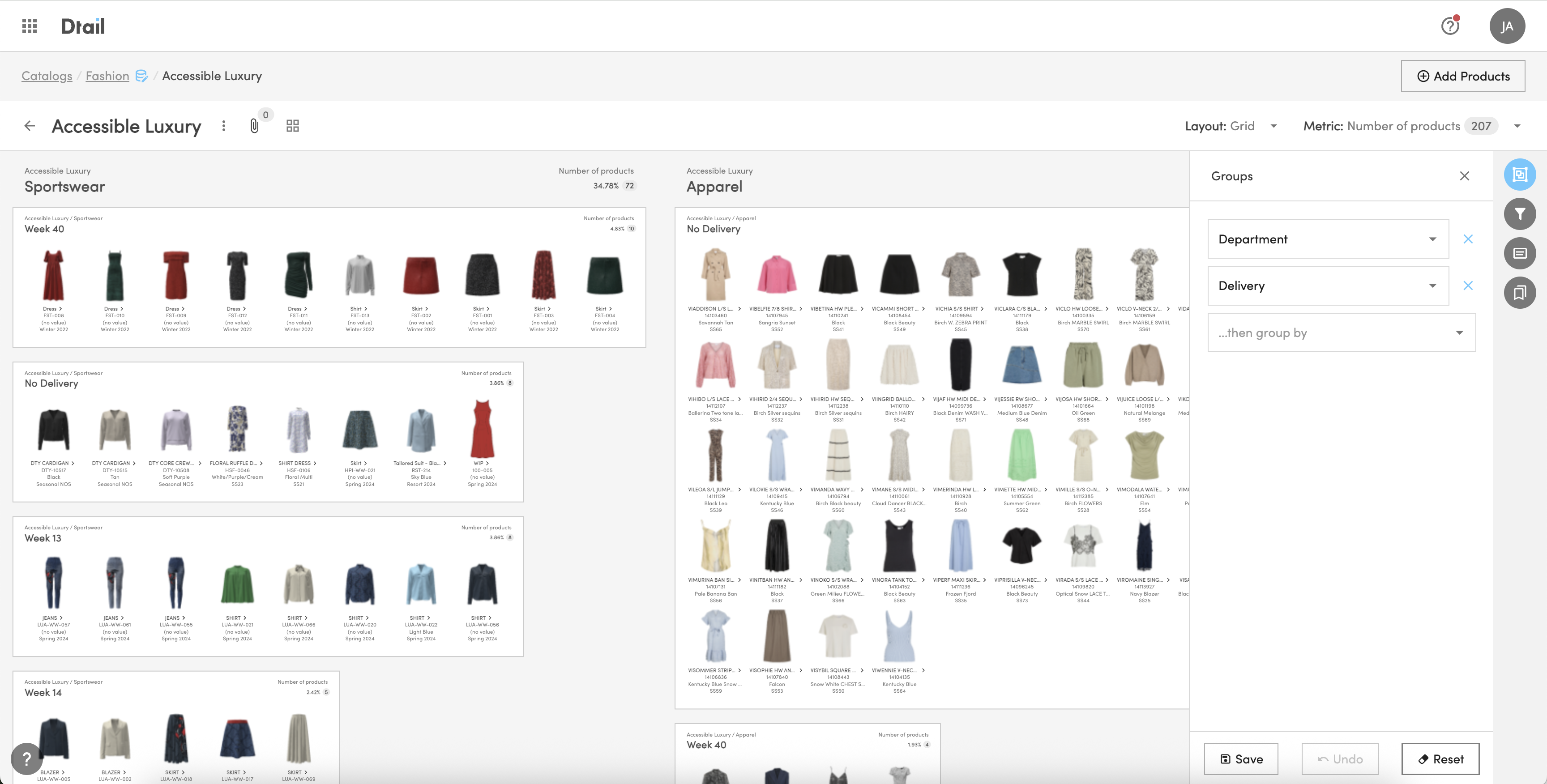 Dtail Canvas — visual assortment planning
