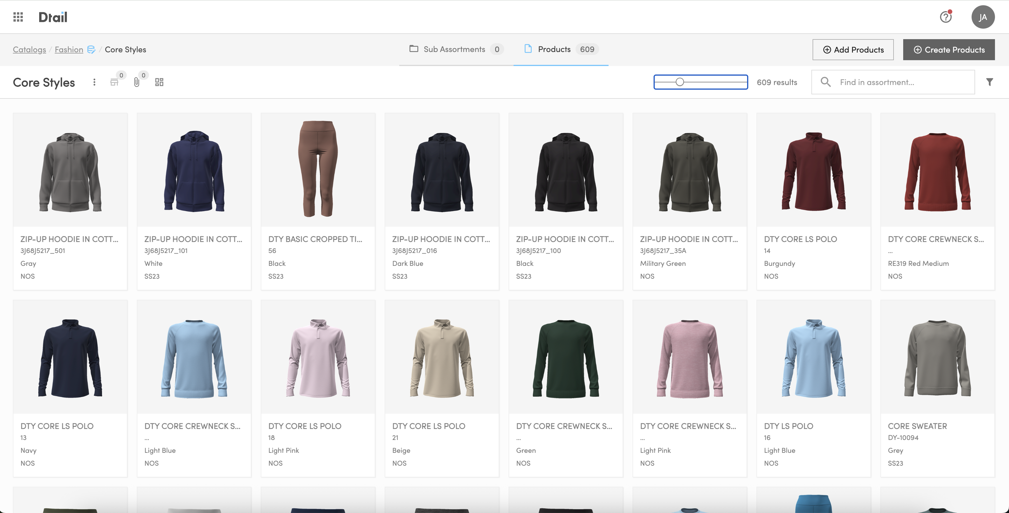 Dtail Catalog — product content management